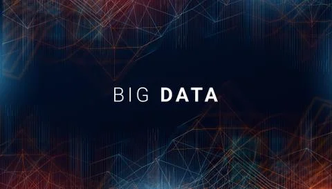 Big Data Concept. Creative Illustration With Colorful Geometrical Elements Over 库存插图