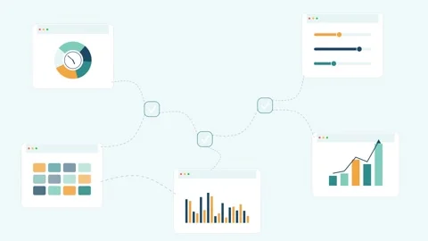 Big data concept dashboard Vídeos de archivo 344095974