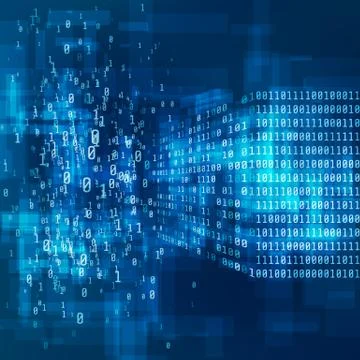 Big Data concept. Digital information visualisation. Analysis of Information  Illustrazione stock