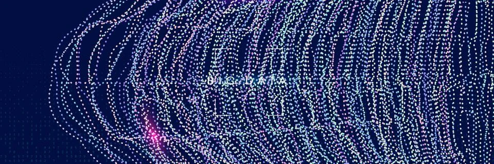 Big data concept. Digital technology abstract Stock Illustration