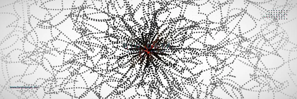 Big data concept. Digital technology abstract Illustrazione stock