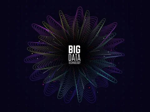 Big data concept. Futuristic design. Data visualization Illustrazione stock