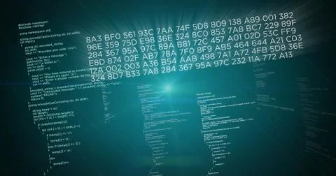 Big data concept green Stock Illustration