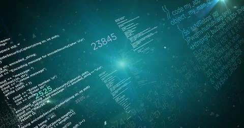 Big data concept green Stock Illustration