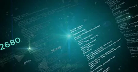 Big data concept green Stock Illustration