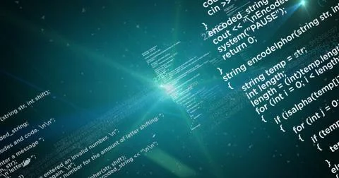 Big data concept green Stock Illustration