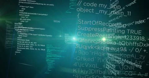 Big data concept green イラスト素材