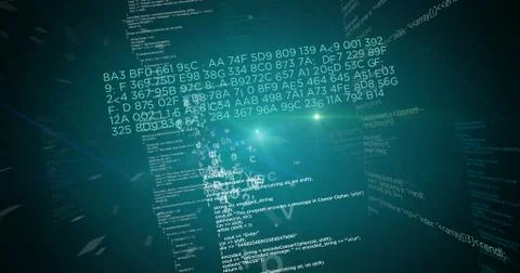 Big data concept green Stock Illustration