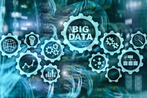Big Data Concept of hi tech and innovation in business and production. Virtua Stock Photos