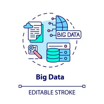 Big data concept icon Stock Illustration