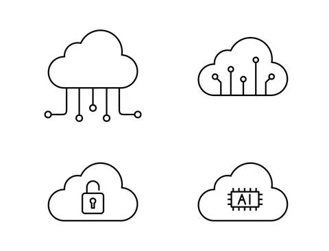 Big data concept icons, vector illustrator Stock-Illustration