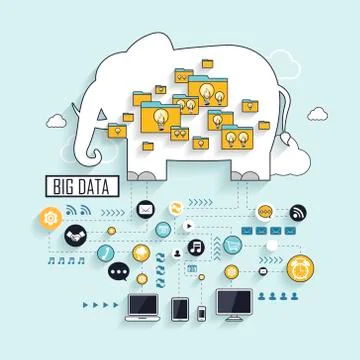 Big data concept Stock Illustration