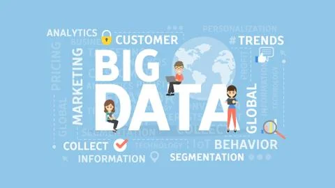 Big data concept. Stock Illustration