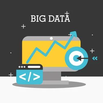 Big data concept Stock Illustration