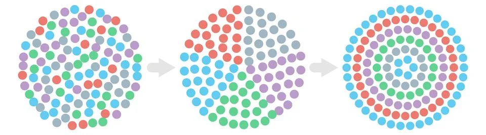 Big data concept. Information analysis process infographic Stock Illustration