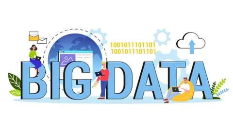 Big data concept. Modern computer technology. Analyzing Stock Illustration