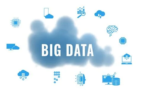 Big data concept in modern computing Stock Illustration