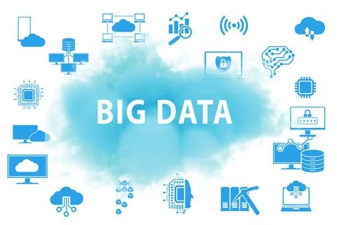 Big data concept in modern computing 스톡 일러스트