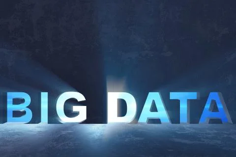 Big Data concept with modern IT technology - 3d rendering イラスト素材