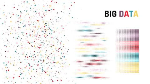 Big data. concept of ordering data. Illustrazione stock