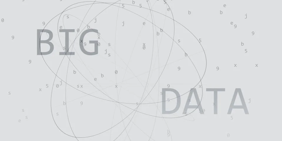 Big data concept program code white and grey background 3d render illustration 스톡 일러스트