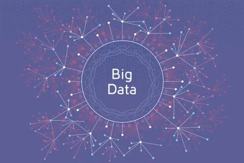 Big Data Concept Purple Illustrazione stock