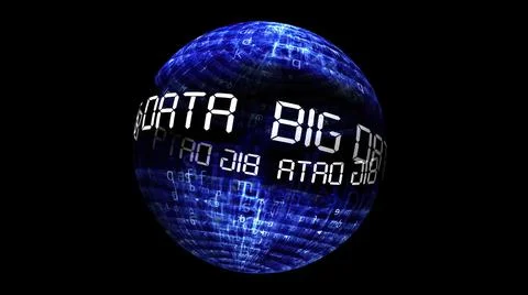 Big data concept on rotating sphere イラスト素材