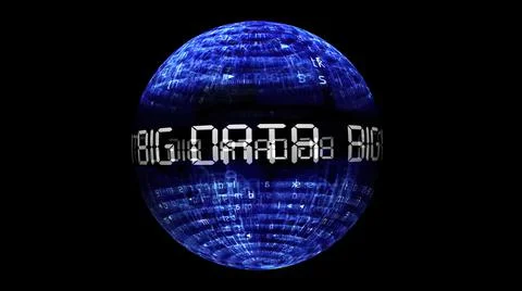 Big data concept on rotating sphere イラスト素材