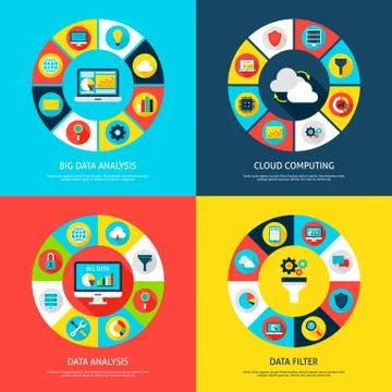 Big Data Concepts Stock Illustration