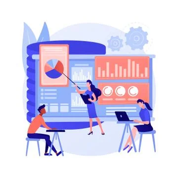 Big data conference abstract concept vector illustration. Stock Illustration