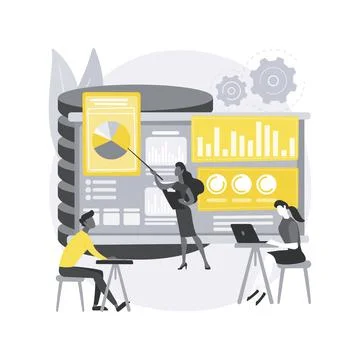 Big data conference abstract concept vector illustration. Illustrazione stock