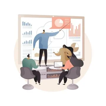 Big data conference abstract concept vector illustration. Stock Illustration