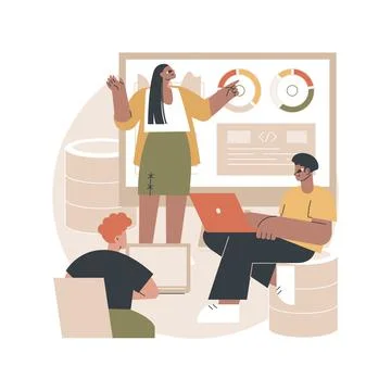 Big data conference abstract concept vector illustration. Stock Illustration
