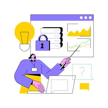 Big data conference abstract concept vector illustration. Illustrazione stock