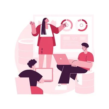 Big data conference abstract concept vector illustration. Stock Illustration