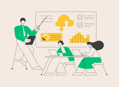 Big data conference abstract concept vector illustration. Stock Illustration