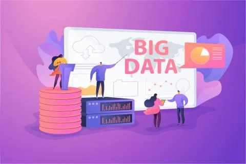 Big data conference vector illustration. Stock Illustration