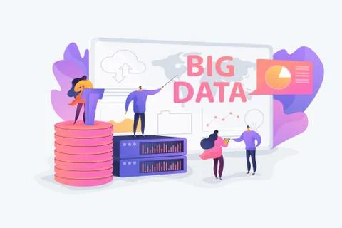 Big data conference vector illustration. Stock Illustration