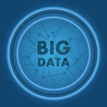 Big data connection information technology symbol イラスト素材