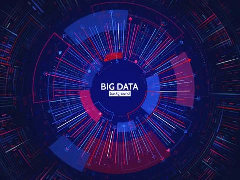 Big data connection structure. Abstract element with lines, dots and binary c イラスト素材