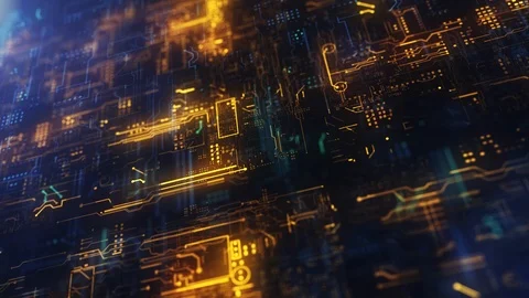 Big Data Connection Transfer Loop  Stock Footage 124464432