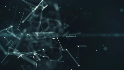 Big data cyber network cloud background rendering, plexus 3d social network Vidéo 94884841