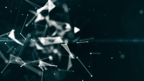Big data cyber network cloud background rendering, plexus 3d social network Stockbeeldmateriaal 94886404