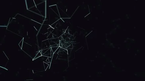 Big data cyber network cloud background rendering, plexus 3d social network Foto stock