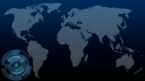 Big data. Data-processing. Map for your visualization Stock Footage 147325711