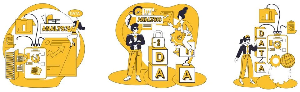 Big data. Database, repository knowledge, empowers journey big data Stock Illustration