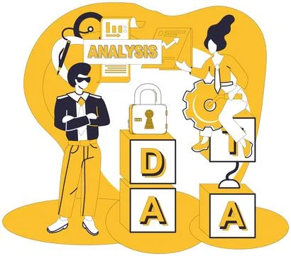 Big data. Datum, building block, forms foundation towering edifice big data Ilustración de archivo