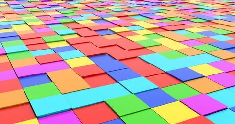 Big data deep learning computer Abstract color pyramids Stock-Footage 107776014