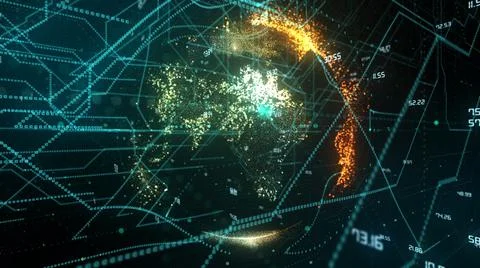 Big data deep learning computer machine using binary information technology  Stock Illustration