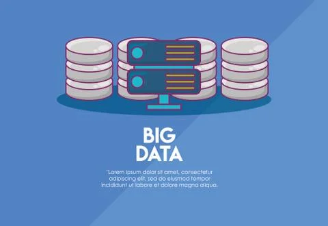Big data design Illustrazione stock